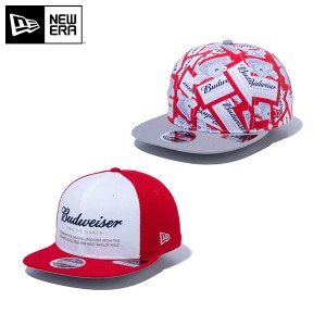 【送料無料】ニューエラ ゴルフ 13534514 13534515 9FIFTY Original Fit Budweiser ロゴ スカーレットバイザー キャップ 帽子 平つば【即