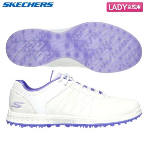 【レディース/送料無料】スケッチャーズ 123009 GO GOLF PIVOT スパイクレス ゴルフシューズ ホワイト×パープル(WPR) SKECHERS