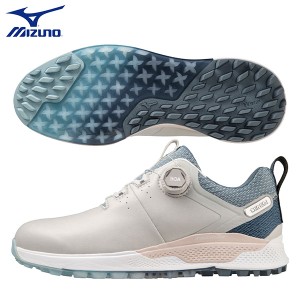 ミズノ ジェネム WG ボア 51GQ2305 スパイクレス ゴルフシューズ グレー×ネイビー MIZUNO BOA【即納】