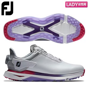 【レディース】フットジョイ プロ SL X BOA 98216 スパイクレス ゴルフシューズ ホワイト×パープル FOOTJOY PRO エスエル エックス【即