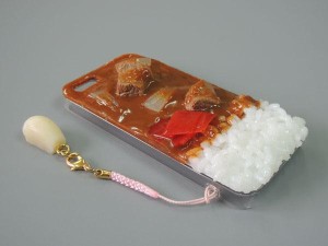 日本職人が作る 食品サンプルiPhone5ケース カレーライス ストラップ付き IP-221 