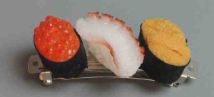 日本職人が作る 食品サンプル バレッタ ミニ寿司3貫セットC(たこ・うに・いくら) IP-400 
