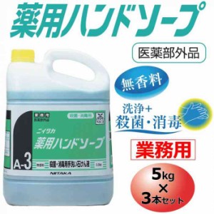 業務用 薬用ハンドソープ(A-3) 5kg×3本セット 250140(支社倉庫発送品)