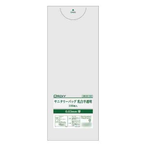 オルディ サニタリーバッグLDPE0.03mm 乳白半透明100P×30冊 Q00176104(支社倉庫発送品)