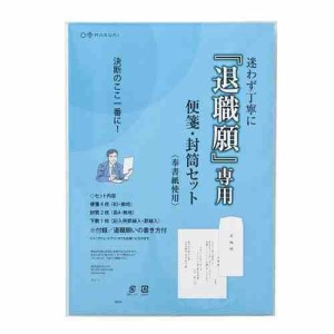退職願専用 便箋・封筒セット 10セット タイ-1(支社倉庫発送品)