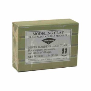 MODELING CLAY(モデリングクレイ) PLASTALINA(プラスタリーナ) 粘土 グレイグリーン 1Pound 3個セット(支社倉庫発送品)