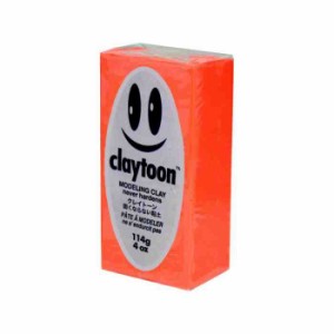 MODELING CLAY(モデリングクレイ) claytoon(クレイトーン) カラー油粘土 ネオンレッド 1/4bar(1/4Pound) 6個セット(支社倉庫発送品)