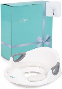 ピヨ(PIYO)幼児用便座トレーニング ハンドル 子供用 トイレットトレーナー ソフトクッション 補助便座 (ホワイト)