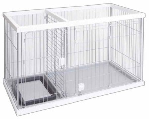 ペティオ (Petio) トイレのしつけが出来る ドッグルームサークル (ホワイト, 124L x 63W x 70H cm)