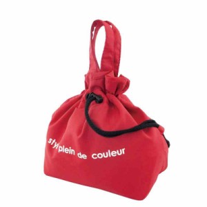 style plein de couleur ランチバッグ お弁当袋 巾着袋 巾着ランチバッグ 保冷 保温 ２サイズ展開 持ち手付き お弁当バッグ おしゃれ 手