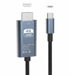 VAVIICLO 高耐久ナイロン USB Type C HDMI 変換 ケーブル【4K@60Hz】2M接続ケーブル Thunderbolt3 タイプC to hdmi 対応 MacBook Air/Mac