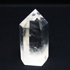 水晶 六角柱 水晶ポイント 原石 置物 一点物  142-6460