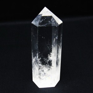 水晶 六角柱 水晶ポイント 原石 置物 一点物  142-6477