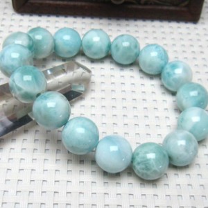 ラリマー ブレスレット 13mm  メンズ レディース Larimar [送料無料]  一点物 111-10092