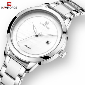 Naviforce-女性用腕時計 クォーツ時計 耐水性 シンプルスタイル