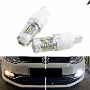 2PC 30 W ホワイト CANBUS エラーし T20 W21W 7440 7443 LED 電球 VW ポロ 6 C 2009-2016 LED デイライト DRL