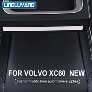 車内カスタム用カー用品カーアクセサリーボルボXC60 2018 2019 2020用リアアームレストカップホルダー明ストリップ