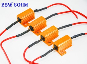 4 25 ワット 6OHM ゴールドヒューズ LED 電球ハイパワー回ブレーキ信号負荷抵抗配線フラッシュ点滅ハイパーカスタム パーツ アクセサリー