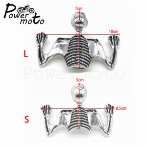 頭蓋骨形した装飾ヘッドライトバイクフロントフェンダースケルトントリムヘッドランプハーレーカスタム装飾