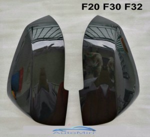 サイドウィングミラー カバー BMW F20 F30 F31 F32 F22 光沢光沢キャップ 2013 年 2014 年 1 2 3 4 シリーズ X1 ドア翼