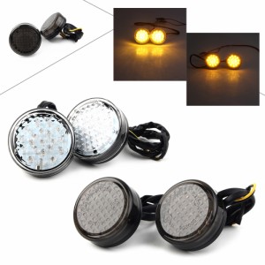 LED ウィンカーインジケータウインカー LED アンバー 12 V スモークレンズ バイクパーツ 交換用パーツ 互換品 カスタム