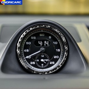 カーボンカーアクセサリープレミアム品質時計フレームトリムステッカー2014-2017