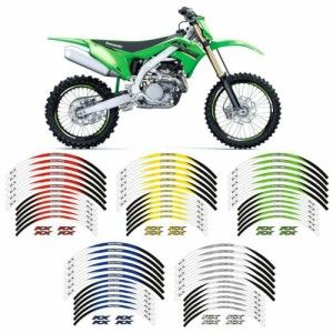 カワサキ KX250X 2021 2022 ホイールステッカー21 インチ18インチ バイクパーツ 部品 互換品 カスタム アクセサリー