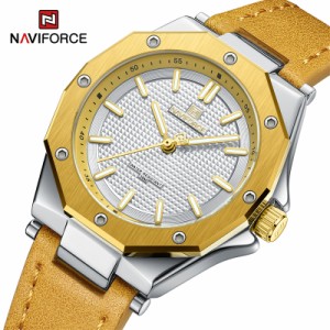 Naviforce-女性用腕時計 クラシックで高級スタイル 耐水性