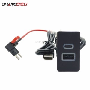 トヨタカローラLC80 QC3.0 車載チャージャー USB TYPE-C チャージャー 急速充電ソケット 入力アダプター オーディオ ラジオ uデ