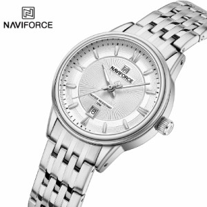 Naviforce-女性用ステンレススチール腕時計 カップル用防水時計 高級ブランド 愛好家ファッション 2023