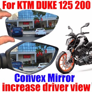 KTM デューク 125 200 デューク 125用バイク 二輪ミラー200デューク用凸型サイドミラースクリーンビジョン付き