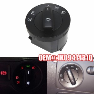 1K0941431Q ヘッドライト ヘッド ランプ フォグ ライト スイッチ カー アクセサリー VW ゴルフ MK5 キャディ ジェッタ トゥーラン パサー