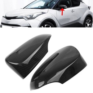 カーボンバックミラーサイドミラーカバートリム トヨタ C-HR CHR 2016 2017 2018カスタム パーツ アクセサリー 交換用部品 互換