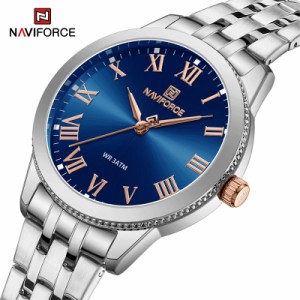 Naviforce-女性ステンレス 防水時計 クォーツ時計 トップブランド 高級ブレスレット