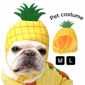 【300円クーポン付き】犬 帽子 ハロウィン コスプレ 果物 着ぐるみ かぶりもの パイナップル   コスチューム キャップ  KM581G 