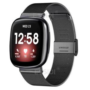 ステンレス鋼メッシュバンド Fitbit Versa 4 3 女性男性織時計リストストラップループ Fitbit センス 2 交換