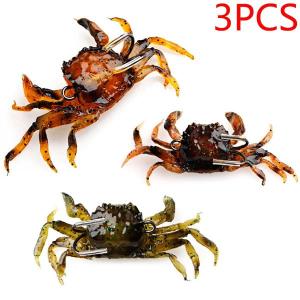 タコ用の3Dシミュレーション,人工シリコンルアー,フック付きソフトシリコンルアー,塩水釣り機器,10cm, 3個