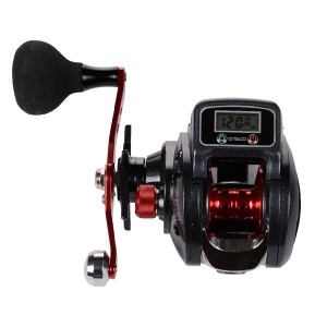 左/右手baitcastingでラインカウンター16 + 1ベアリングbaitcasterリールデジタルディスプレイbaitcastsホイール