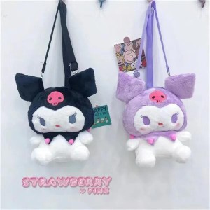 Sanrio kuromi-子供向けのぬいぐるみバックパック,cocorollおもちゃ,かわいい化粧品バッグ,カワイイハンドバッグ,部屋の装飾,女の子への