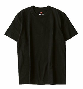 ヘインズ Tシャツ 半袖 丸首 2枚組 綿100% 丸胴仕様 タグレス仕様 ビーフィTシャツ2P ビーフィー H5180-2 メンズ ブラック L