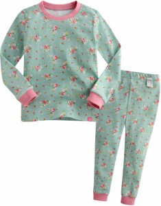 Vaenait Baby キッズ子供ベビー服綿100%ルームウェア長袖パジャマ寝間着上下セット花 Rose Garden S