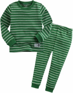 Vaenait Baby キッズ子供ベビー服綿100％ルームウェア長袖パジャマ寝間着上下セット Color Pen Green XS