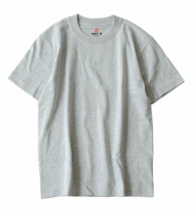 ヘインズ Tシャツ 半袖 丸首 2枚組 綿100% 丸胴仕様 タグレス仕様 ビーフィTシャツ2P ビーフィー H5180-2 メンズ ヘザーグレー L