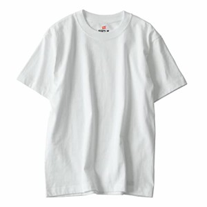 ヘインズ Tシャツ 半袖 丸首 2枚組 綿100% 丸胴仕様 タグレス仕様 ビーフィTシャツ2P ビーフィー H5180-2 メンズ ホワイト XS