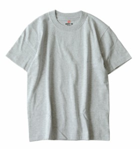 ヘインズ Tシャツ 半袖 丸首 2枚組 綿100% 丸胴仕様 タグレス仕様 ビーフィTシャツ2P ビーフィー H5180-2 メンズ ヘザーグレー XS