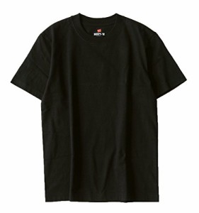 ヘインズ Tシャツ 半袖 丸首 2枚組 綿100% 丸胴仕様 タグレス仕様 ビーフィTシャツ2P ビーフィー H5180-2 メンズ ブラック XS