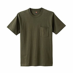 ヘインズ Tシャツ 半袖 丸首 綿100% 丸胴仕様 タグレス仕様 ビーフィポケットTシャツ ビーフィー H5190 メンズ ヴァイン XL