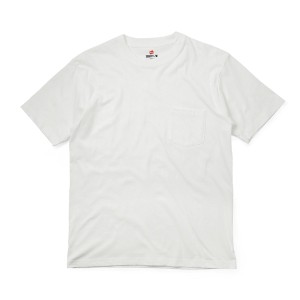 ヘインズ Tシャツ 半袖 丸首 綿100% 丸胴仕様 タグレス仕様 ビーフィポケットTシャツ ビーフィー H5190 メンズ ホワイト L
