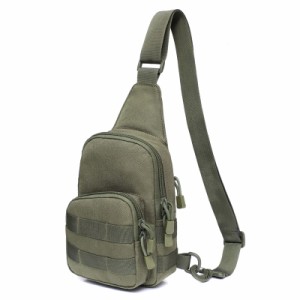 TRIWONDER MOLLE ワンショルダーバッグ ボディバッグ 斜めがけバッグ 釣りバッグ タックルバッグ 胸バッグ ミリタリー タクティカル アウ