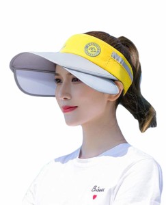 Ptorサンバイザー レディース UVカット 帽子 つば広 レインバイザー 紫外線対策 キャップ スポーツウェア ゴルフ 日よけ帽子 アウトドア